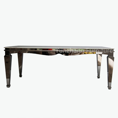 75cm Höhe 10 Personen Multifunktionaler Esstisch mit glänzendem Gold aus Edelstahl
