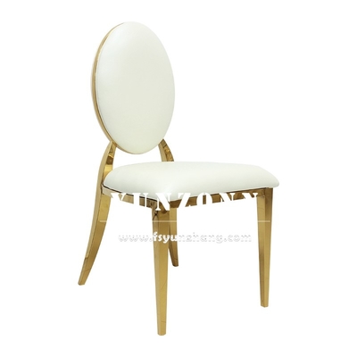 Hotelrezeption T-Gold Edelstahl Metallstuhl Stapelbare Bankettsitze Nordische Samt Kissen Sitz Hochzeitsstühle