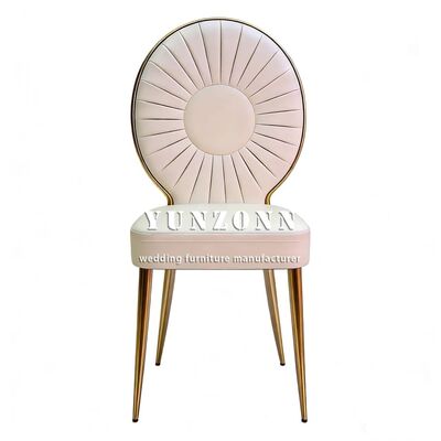Großhandel Gold Edelstahl PU Leder Luxus Hochzeit Stühle für Empfangsveranstaltungen