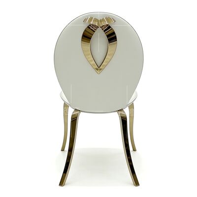 Luxuriöse Edelstahlbeine Moderne Hochzeitsbankett Restaurant Esszimmer Stuhl für Veranstaltungsrezeption Hotel