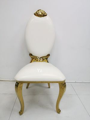 Speisen des hohen hinteren Heiratsbankett-Stuhl-Gewebe-Edelstahls für Ereignisse W50xD65xH110cm