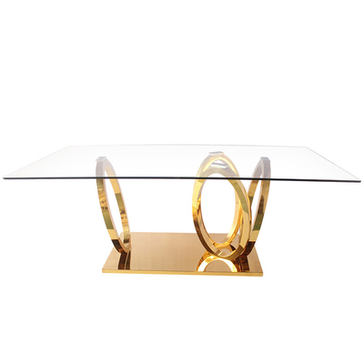 Ost-Westmöbel-Dublin Intersected Circle Rectangular Dining-Tabelle