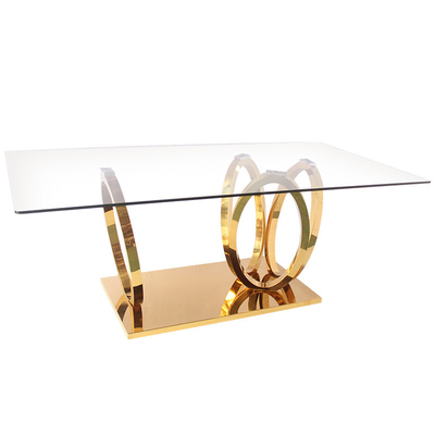 Ost-Westmöbel-Dublin Intersected Circle Rectangular Dining-Tabelle