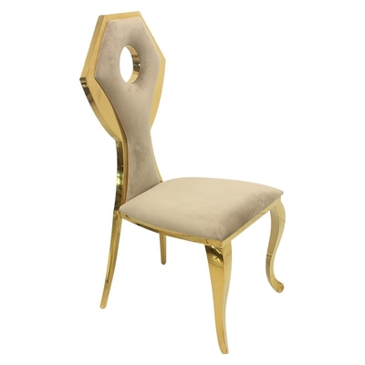 Edelstahl-Rahmen füllte Esszimmer-Stuhl-moderne Marmoresszimmer-Möbel auf