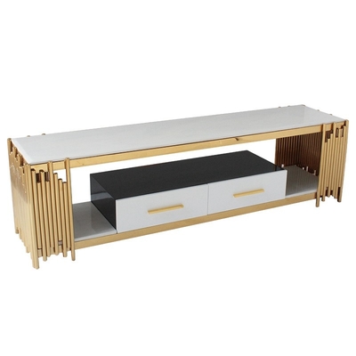 Edelstahl elegante Fernsehtabellen-Mitte-Tabellen-Wohnzimmer-Möbel mit Fach