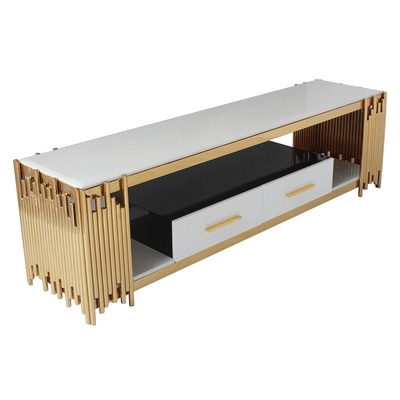Edelstahl elegante Fernsehtabellen-Mitte-Tabellen-Wohnzimmer-Möbel mit Fach