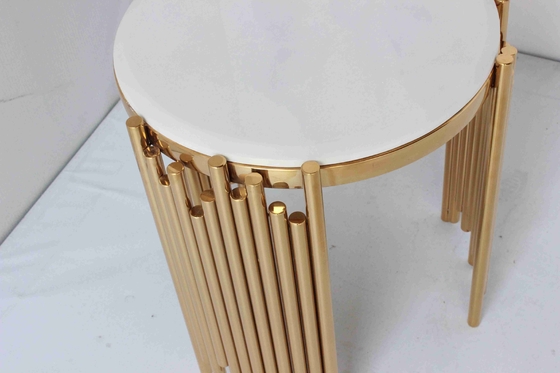 Helle runde Seitentabellen-Wohnzimmer-Möbel-Luxusrunde Röhren