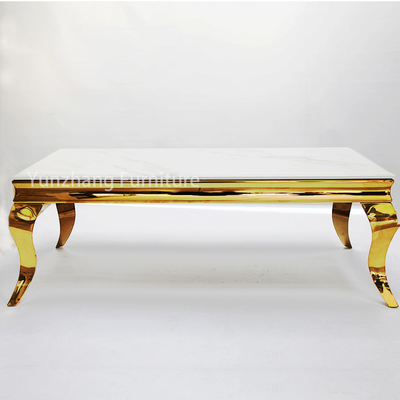 Luxusgoldmitte-Tabellen-Metallfuß mit Marmorplatte-Wohnzimmer-Möbel-Art