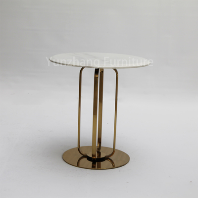 Moderne runde Goldcouchtisch-Marmorplatte für das Leben/Empfangszimmer