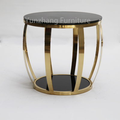 Einfaches Einzelteil ringsum Seiten- Basis der Tabellen-SS milderte Glas-Sofa Table