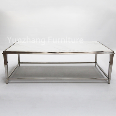 Faux-Marmor-einfachgegliederter Art-Mitte-Tabellen-Marmor-Couchtisch für Wohnzimmer