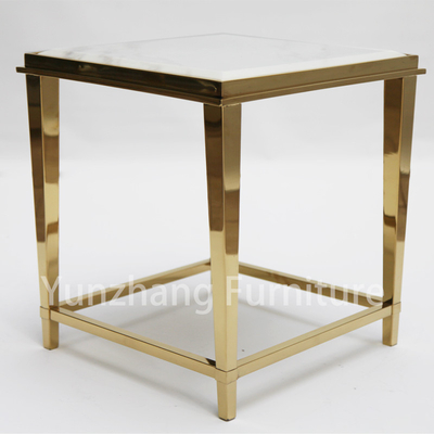 BEISTELLTISCH-Marmor kopierte Tischplatten-Wohnzimmer-Möbel Sofa Table SS 201 niedriger Luxus