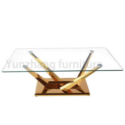 Einzigartige moderne rechteckige Sitze des Glas-Speisetisch-8 für Familie