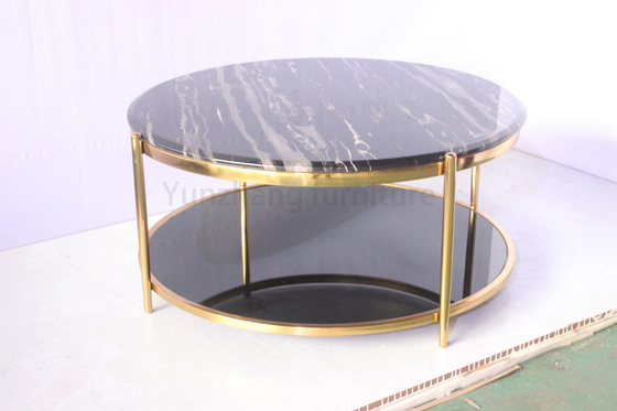 TABELLEN-Edelstahl-Basis der Goldfarbe60cm Mittelfür Innenministerium
