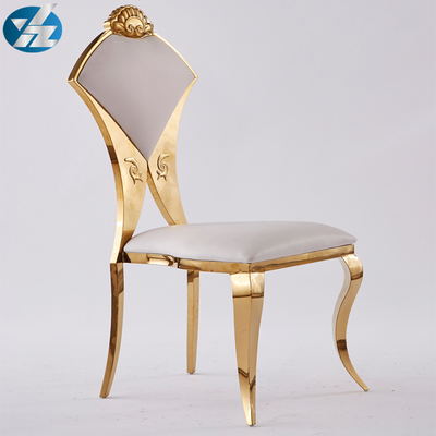 Standard-Hochzeitsbankettstuhl aus Leder, moderne Goldmöbel für Unternehmen