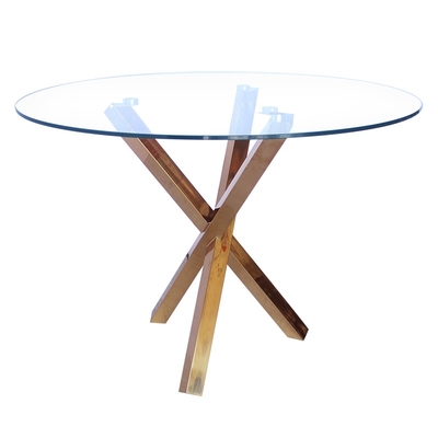 Marmor polierte moderne Luxusspeisetische in silberner Rose Gold Color