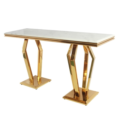Silbernes Goldglattes modernes Luxus Speisetisch rechteckige Form
