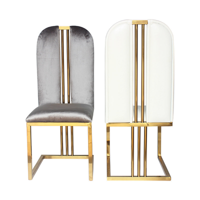 Esszimmer Gold Edelstahl Hochrücken königliche Stühle für die Hochzeit