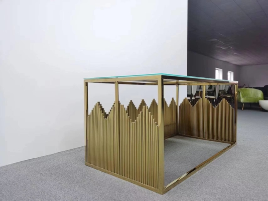 Neues Modell Rechteck aus Edelstahl Party Event Gold Hochzeitstisch