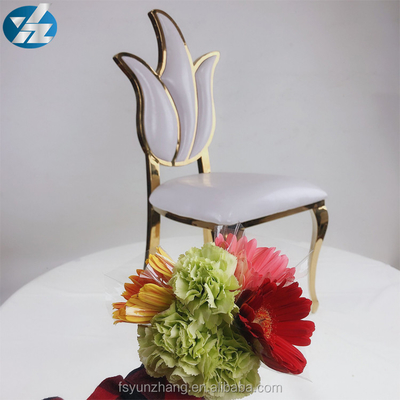 Blumen-Entwurfs-hoher hinterer Heiratsstuhl-königlicher Möbel-Stuhl 49X56X107cm
