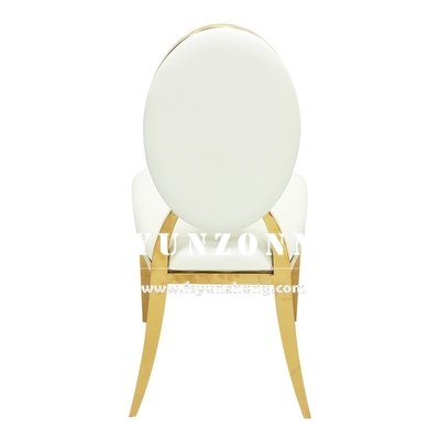 Hotelrezeption T-Gold Edelstahl Metallstuhl Stapelbare Bankettsitze Nordische Samt Kissen Sitz Hochzeitsstühle