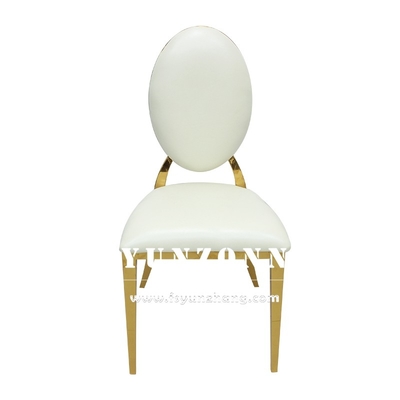 Hotelrezeption T-Gold Edelstahl Metallstuhl Stapelbare Bankettsitze Nordische Samt Kissen Sitz Hochzeitsstühle