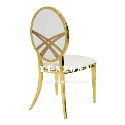 Goldedelstahl-Hochzeit sitzt königlichen Heiratsstuhl-Mieten W49xD53xH94cm vor