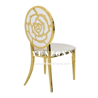 Goldedelstahl-Hochzeit sitzt königlichen Heiratsstuhl-Mieten W49xD53xH94cm vor