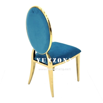 Moderne Esszimmermöbel Stapelgestaltung Hotel Wohnzimmer Stuhl Goldmetall Edelstahl Bankett Hochzeitsstühle für Veranstaltung Party Hall