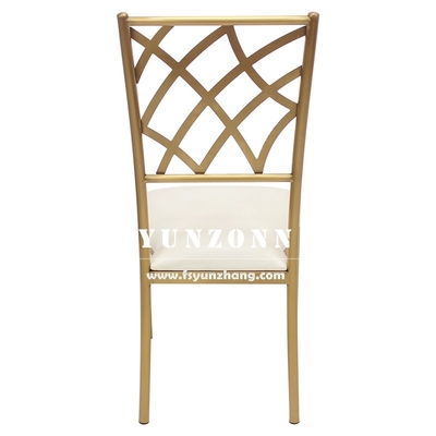 Moderne Esszimmermöbel Stackbare Hochzeitsstühle Chiavari-Stuhl Gold Edelstahl Bankettstuhl