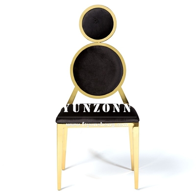 Elegante Bankettstühle aus Samt mit goldenen Akzenten