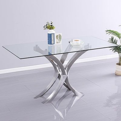 Speisetisch der zeitgenössischen Glasplatte-201ss für Haus und Hotel