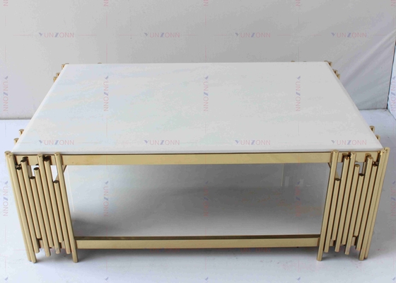 Edelstahl des goldenes Metallseitentee-Tabellen-Couchtisch-D60xH50cm 201