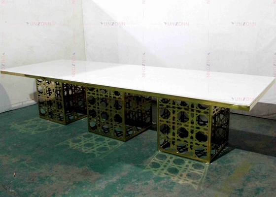 Modernes großes Hochleistungsbankett-Art-Speisetisch MDF-Luxussoem 4000X1200X750mm