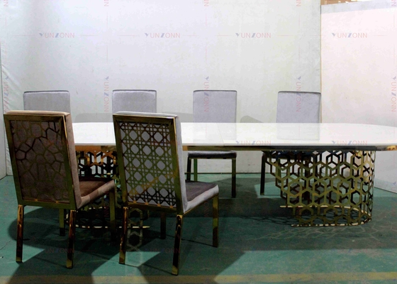 Modernes großes Hochleistungsbankett-Art-Speisetisch MDF-Luxussoem 4000X1200X750mm