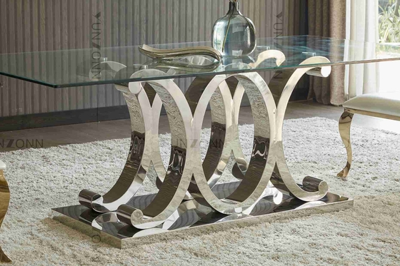 Moderner 10 Speisetisch der Sitzer-SS mit dem ausgeglichenen Glas entfernbar
