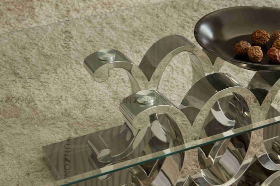 Moderner 10 Speisetisch der Sitzer-SS mit dem ausgeglichenen Glas entfernbar