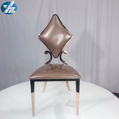 Luxus-50X55X107 SS Diamond Wedding Golden Dining Chair Soem-Weiß
