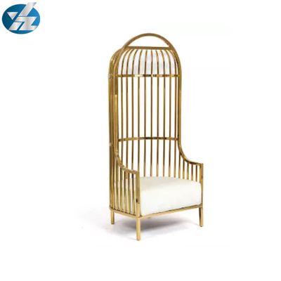 Bunter Edelstahl Goldbirdcage-Stuhl-Braut-und Bräutigam-Chairs 10KGS 201
