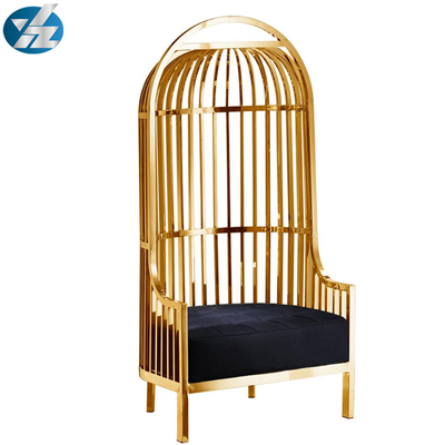 Bunter Edelstahl Goldbirdcage-Stuhl-Braut-und Bräutigam-Chairs 10KGS 201