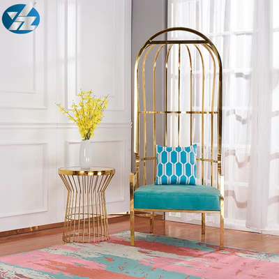 Bunter Edelstahl Goldbirdcage-Stuhl-Braut-und Bräutigam-Chairs 10KGS 201