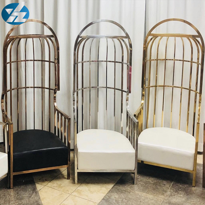 Bunter Edelstahl Goldbirdcage-Stuhl-Braut-und Bräutigam-Chairs 10KGS 201