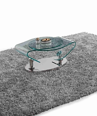 Spinnendes Tabellen-Edelstahl-Basis-Kaffee-Seitentabelle Glassoem