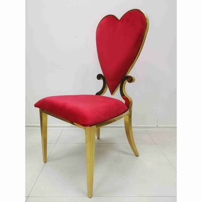 Schürhaken-roter Herz-Hochzeits-Bankett-Stuhl-lederne Samt-Kissen-Esszimmer-Möbel
