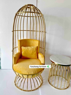 Bequemer Metallgoldbirdcage-Stuhl-Edelstahl für Hotel-Bankett