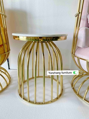 Bequemer Metallgoldbirdcage-Stuhl-Edelstahl für Hotel-Bankett