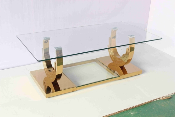 Ti-Goldu-förmiger niedriger 2-teiliger Couchtisch stellte Wohnzimmer-Hauptmöbel ein
