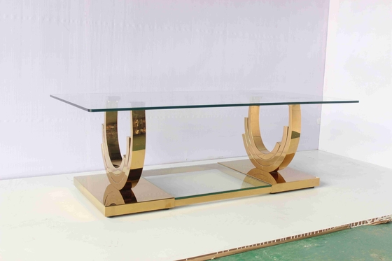 Ti-Goldu-förmiger niedriger 2-teiliger Couchtisch stellte Wohnzimmer-Hauptmöbel ein