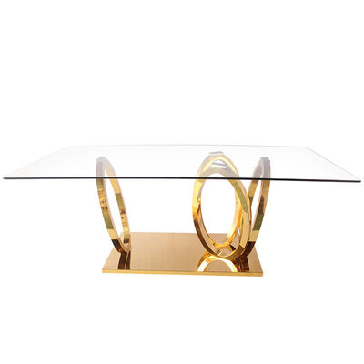 Guter Preis Ost-Westmöbel-Dublin Intersected Circle Rectangular Dining-Tabelle Online