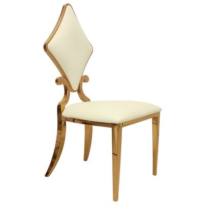 Guter Preis Stapelbarer Edelstahl-Hochzeits-Stuhl-prismatische hintere gepolsterte Sitze Online